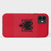 Coques Case-Mate iPhone Cas albanais de téléphone de drapeau (Dos (Horizontal))