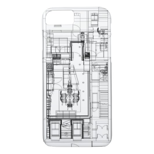 Coques Case-Mate iPhone Cas architectural de téléphone de wireframe (Dos)