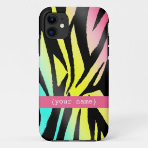 Coques Pour iPhone Cas au néon de l'iPhone 5 de zèbre