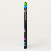 Coques Case-Mate iPhone Cas au néon tamponnant de l'iPhone X de lueur de (Dos/Gauche)