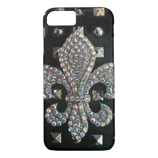 Coques Case-Mate iPhone Cas clouté de fleur de lis (Dos)
