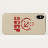 Coques Case-Mate iPhone Cas communistes de l'iPhone X de drapeau de (Dos (Horizontal))