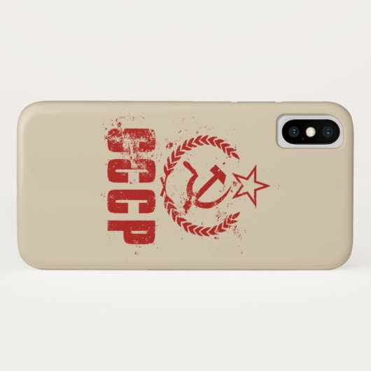Coques Case-Mate iPhone Cas communistes de l'iPhone X de drapeau de (Dos (Horizontal))