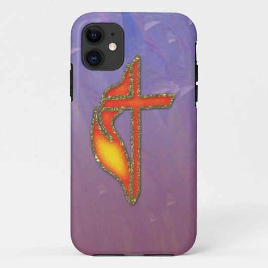 Coques Case-Mate iPhone Cas croisé méthodiste de motif de flamme (Dos)