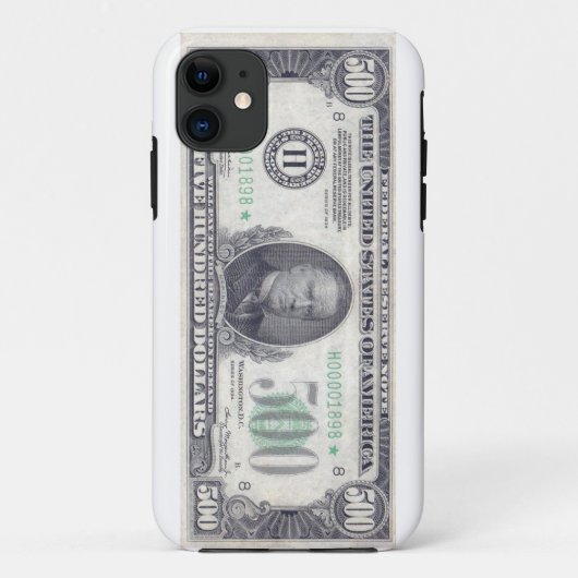 Coques Case-Mate iPhone Cas de billet d'un dollar 500 (Dos)
