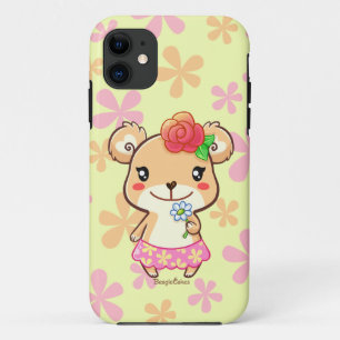 Coque iPhone 11 Cas de l'iPhone 5/5S d'ours de fleur de printemps