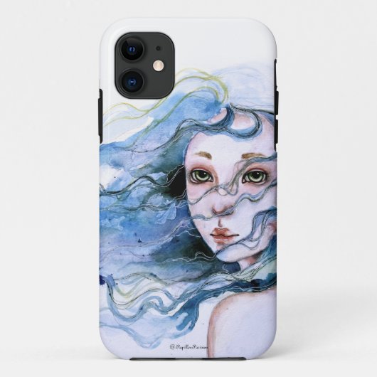 Coques Case-Mate iPhone Cas de l'iPhone 5 de portrait d'aquarelle de "lis" (Dos)