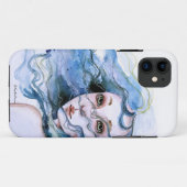 Coques Case-Mate iPhone Cas de l'iPhone 5 de portrait d'aquarelle de "lis" (Dos (Horizontal))