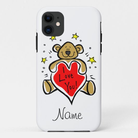 Coques Case-Mate iPhone Cas de l'iPhone 5 d'ours de nounours je t'aime (Dos)