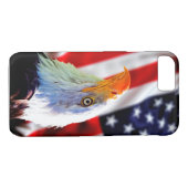 Coques Case-Mate iPhone cas de l'iPhone 7 - aigle chauve sur le drapeau (Dos (Horizontal))