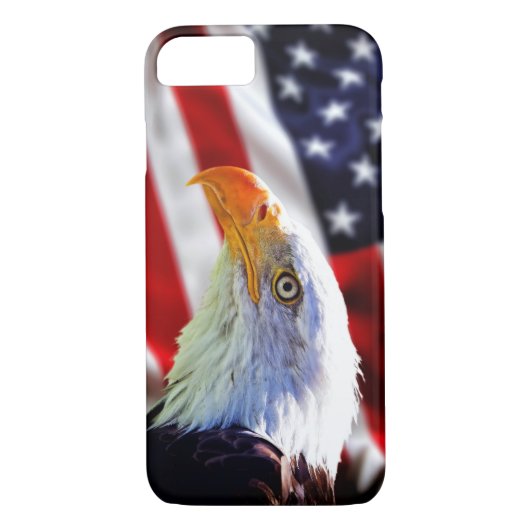 Coques Case-Mate iPhone cas de l'iPhone 7 - aigle chauve sur le drapeau (Dos)