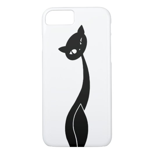 Coques Case-Mate iPhone Cas de l'iPhone 7 de chat noir (Dos)
