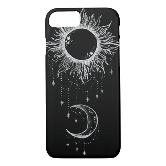 Coques Case-Mate iPhone Cas de l'iPhone 7 de lune et de Sun Boho (Dos)