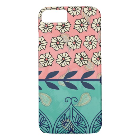 Coques Case-Mate iPhone Cas de l'iPhone 7 de marguerite de Boho (Dos)