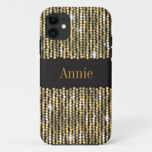 Coques Pour iPhone Cas de l'iPhone SE/5/5S d'or de paillettes à pein