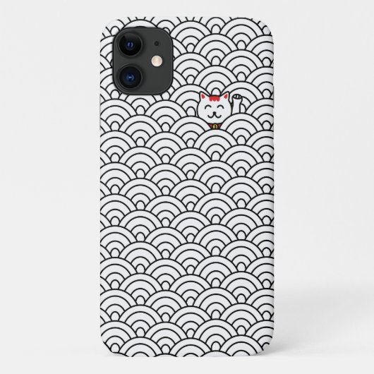 Coques Case-Mate iPhone Cas de l'iPhone X de Japonais Maneki Neko et de (Dos)