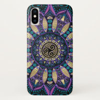 Cas de l'iPhone X de mandala de Triskele de Celtic
