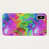 Coques Case-Mate iPhone Cas de marbre de l'iPhone X d'arc-en-ciel (Dos (Horizontal))