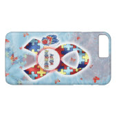 Coques Case-Mate iPhone Cas de sensibilisation sur l'autisme (Dos (Horizontal))
