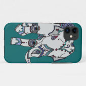 Coques Case-Mate iPhone Cas de téléphone d'éléphant embelli par turquoise (Dos (Horizontal))