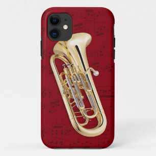 Coque Case-Mate Pour iPhone Cas de téléphone d'euphonium et de musique.