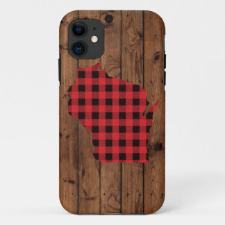 Coque iPhone 11 Cas de téléphone du Wisconsin de plaid de Paul