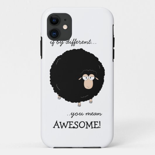 Coques Case-Mate iPhone Cas d'illustration de moutons noirs (Dos)