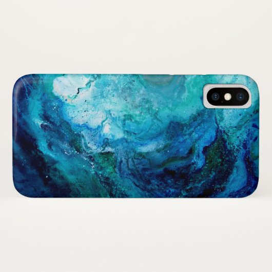 Coques Case-Mate iPhone Cas d'Iphone X, ressac bleu (Dos (Horizontal))