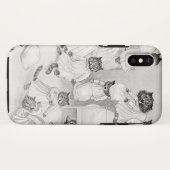 Coques Case-Mate iPhone Cas d'iphoneX de combat de chaton de Louis Wain (Dos (Horizontal))
