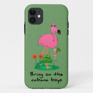 Coque iPhone 11 Cas drôle de l'iPhone 5 de Flamant rose