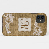 Coques Case-Mate iPhone Cas du monogramme IPHONE 5 d'Appliqu de dentelle (Dos (Horizontal))