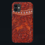 Coque Case-Mate Pour iPhone cas en cuir occidental de l'iphone 5 de mustang<br><div class="desc">Un cas simili cuir vintage comportant les chevaux sauvages. Veuillez noter que,  comme TOUS LES cas de Zazzle,  ce n'est pas vrai cuir,  il est une copie en cuir sur un boîtier en plastique sans heurt.</div>