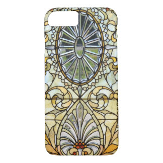 Coques Pour iPhone Cas en verre vintage de l'iPhone 7 d'art déco