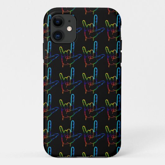 Coques Case-Mate iPhone Cas fait sur commande d'ASL d'éclat d'arc-en-ciel (Dos)
