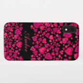 Coques Case-Mate iPhone Cas fait sur commande de roses indien et de noir (Dos (Horizontal))