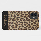 Coques Case-Mate iPhone Cas fait sur commande d'empreinte de léopard de (Dos (Horizontal))