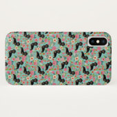 Coques Case-Mate iPhone Cas floral de téléphone de Doxie - noircissez et (Dos (Horizontal))