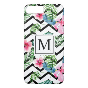 Coque Case-Mate Pour iPhone Cas floral tropical de téléphone du monogramme  