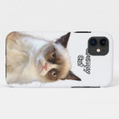 Coques Case-Mate iPhone Cas grincheux de téléphone de chat (Dos (Horizontal))