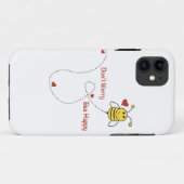 Coques Case-Mate iPhone Cas heureux d'abeille (Dos (Horizontal))