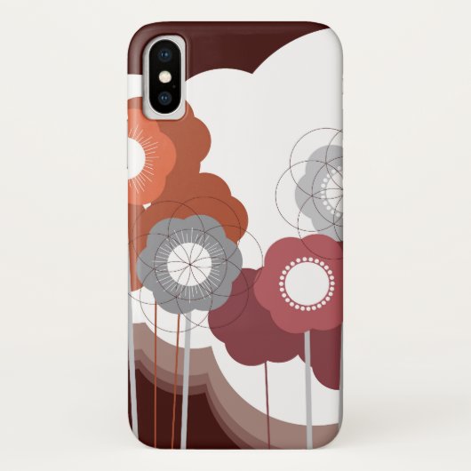 Coques Case-Mate iPhone Cas mignon de téléphone de fleurs d'art de rétros (Dos)