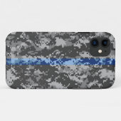 Coques Case-Mate iPhone Cas mince de l'iPhone 5 de Blue Line Camo (Dos (Horizontal))