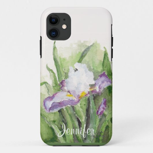 Coques Case-Mate iPhone Cas mou de l'iPhone 5 d'iris d'aquarelle (Dos)