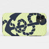 Coques Case-Mate iPhone Cas nautique de l'iphone 5 de Chevron de jaune (Dos (Horizontal))