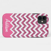 Coques Case-Mate iPhone Cas nommé de Chevron BLING de parties (Dos (Horizontal))