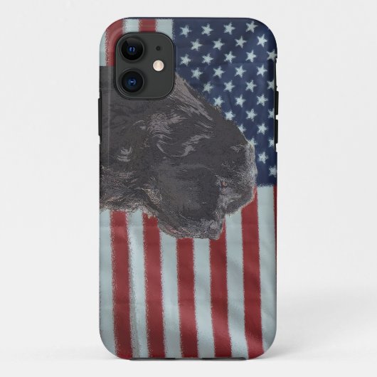 Coques Case-Mate iPhone Cas patriotique de téléphone de chien de (Dos)
