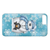 Coques Case-Mate iPhone Cas plus de l'iPhone 7 de bonhomme de neige de (Dos (Horizontal))