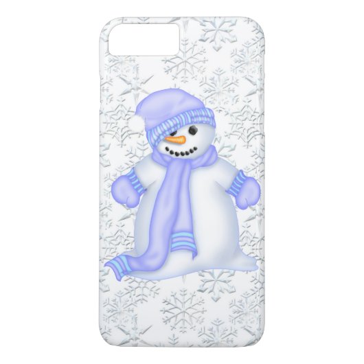 Coques Case-Mate iPhone Cas plus de l'iPhone 7 de snowflae de bonhomme de (Dos)