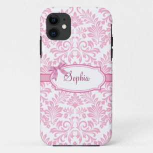 Case-Mate iPhone Case Cas rose Girly d'Iphone 5 de damassé