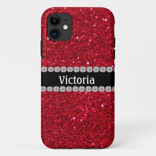 Coques Case-Mate iPhone Cas ROUGE unique du ROUGE IPHONE 5 de BLING (Dos)